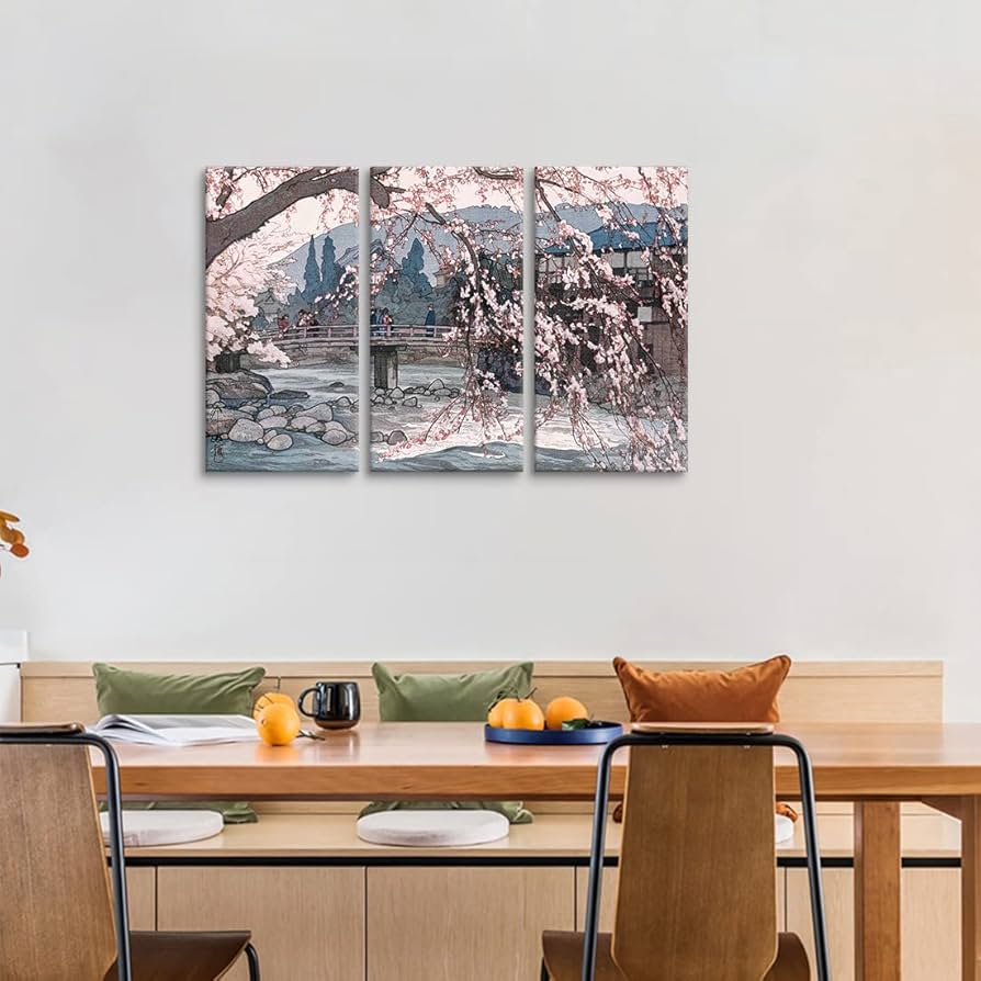 Amazon.co.jp: 吉田博 版画 アートパネル 3枚 飾り絵 モダン